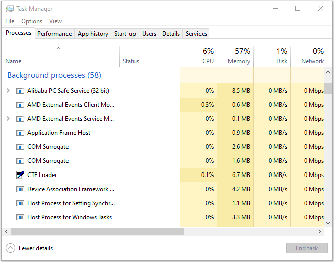 Using Task Manager